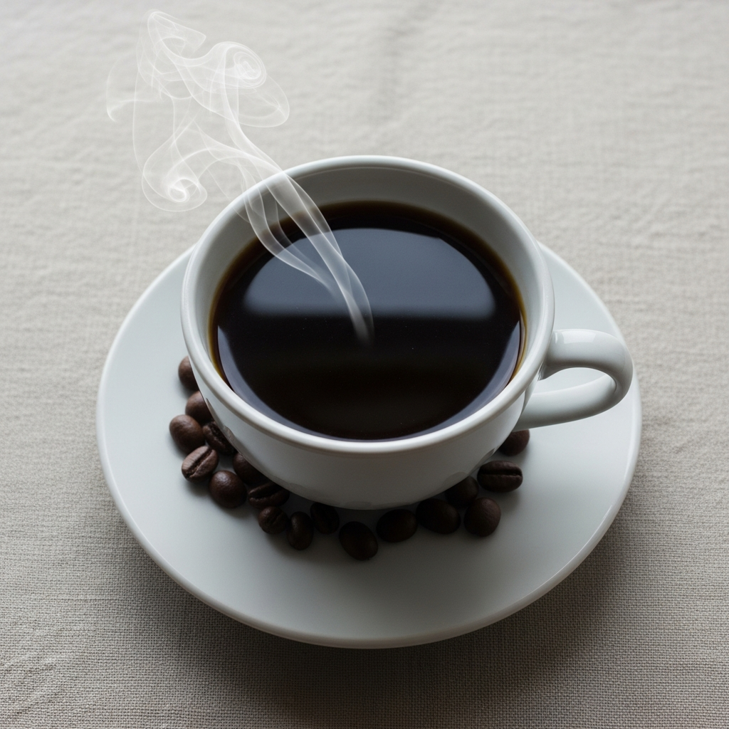 Rich coffee with caramel and pepper flavor notes